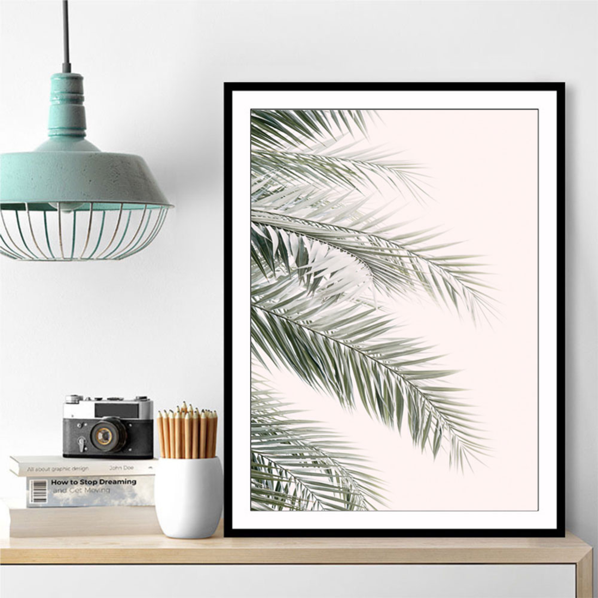 Blush Palm Leaves Wall Art